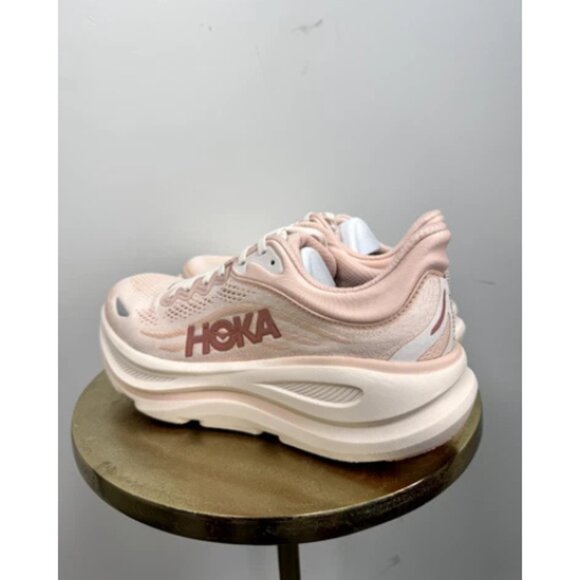 HOKA - Bondi 9 Road-Running Shoes - Women's - Rose Latte/Rose Cream - Picture 3 of 5
